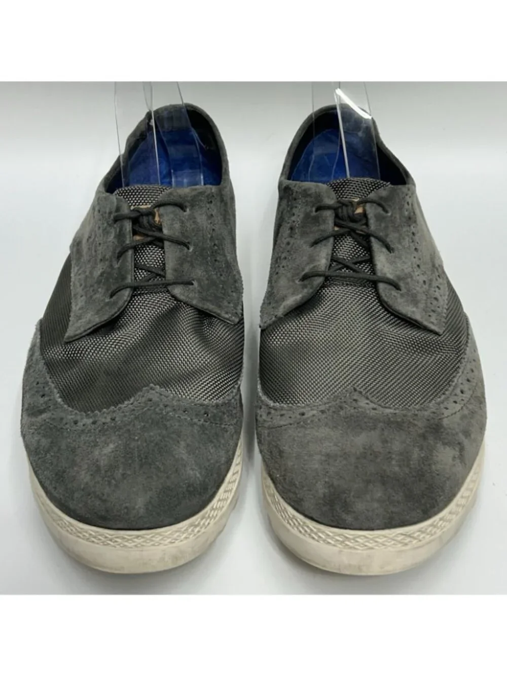 PF Flyers Men's Suede Wing Tip Oxford Sneakers Size 12 Grey Preppy School Work